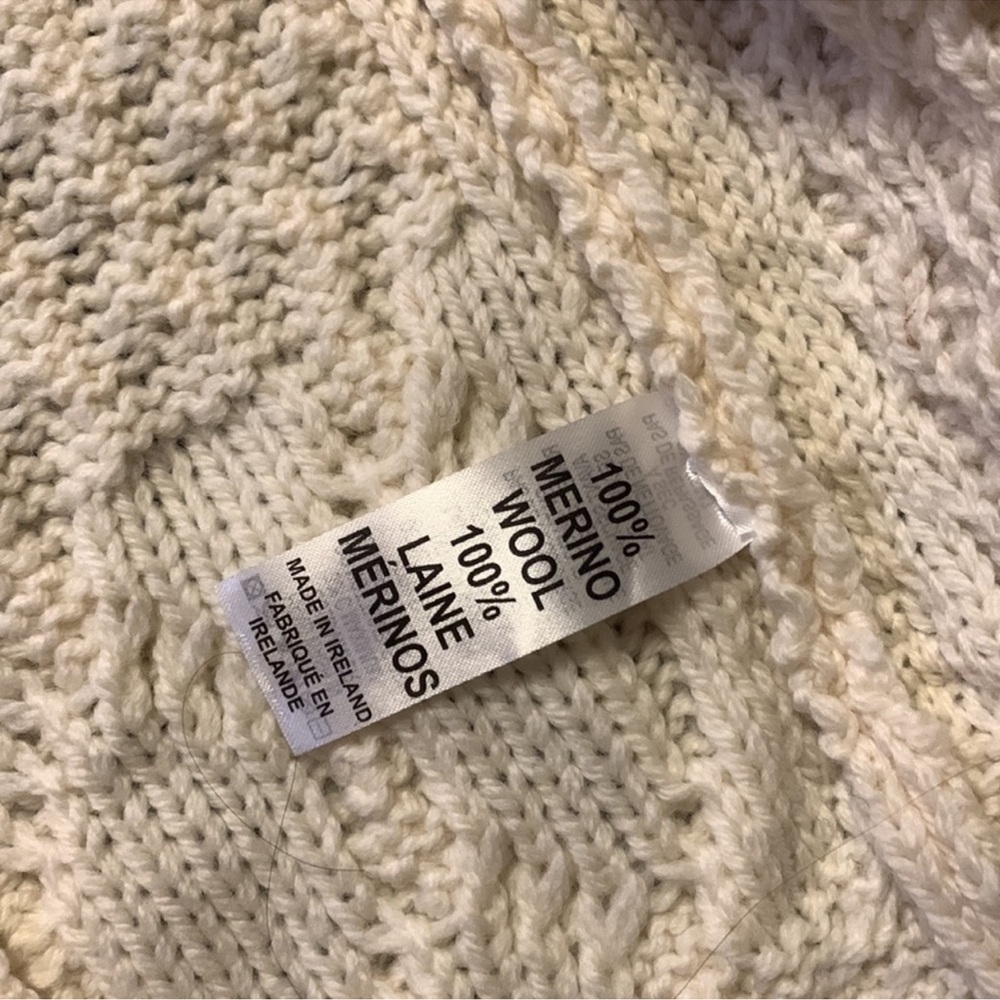Nwot! Aran Mor Patchwork One Button Wool Cardigan - image 2